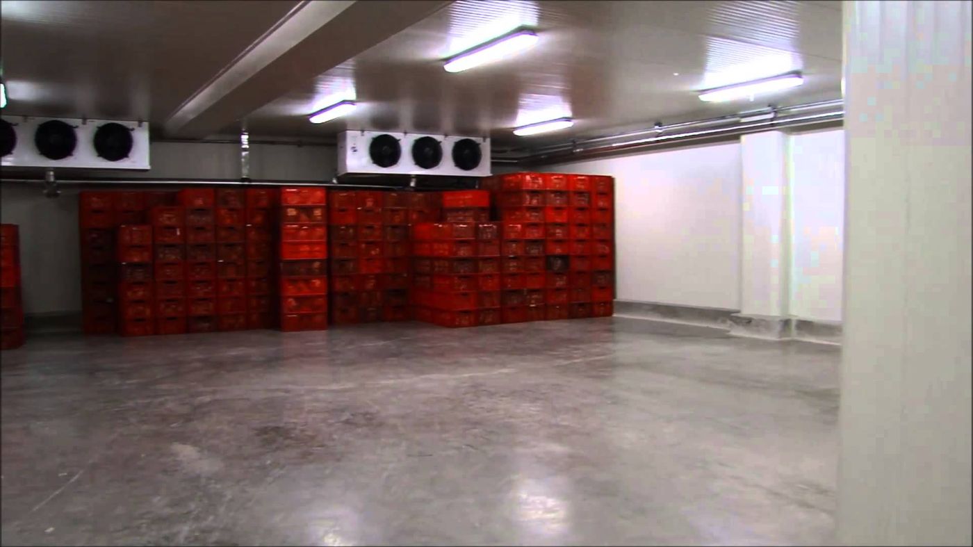 Sistema de congelación de un cuarto frío industrial